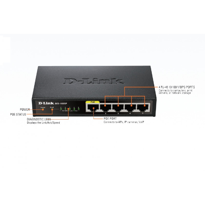 D-Link 5-Port Fast Ethernet-49544 D-Link 5-Port Fast Ethernet-49544